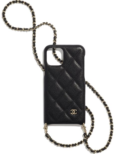 chanel mobile phone accessories|chanel phone case with chain.